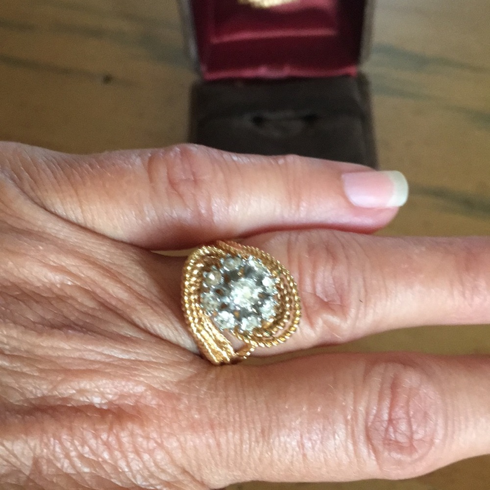 Rhinestone Cluster Ring - image 5